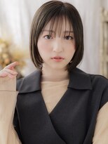 カバーヘア ブリス 北浦和(COVER HAIR bliss)&nbsp;艶髪ダークグレージュ切りっぱなしミニボブc7北浦和20代30代40代