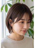 ナチュラルショート/大人ショートヘア/結べる長さのボブ