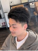 黒髪スパイキーショート　【京都市　理容室】