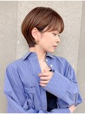 ハンサムショート/丸みショートボブ/20代30代40代50代/顔周り