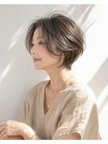 アッシュ 学芸大学店(Ash) ショートボブ/大人女性/グレージュ/白髪ぼかし/脱白髪染め