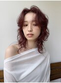 骨格ナチュラルタイプに似合うウルフパーマ