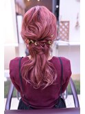 juicyでcuteなピラミンゴカラーヘアアレンジ