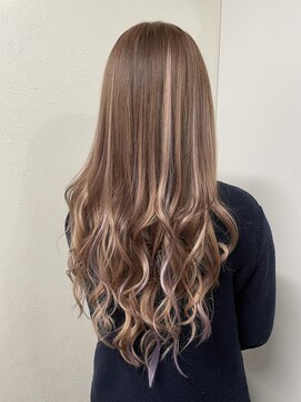 ヘアーグランデシーク(Hair Grande Seeek) ピンクベージュ×ペールパープル