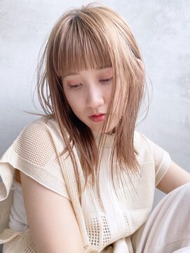 アルバム 銀座(ALBUM GINZA) ニュアンスベージュ_くびれヘアビタミンカラー_ba335402