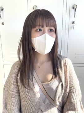 ノートエートル 西金沢(Nought etre) ハイトーンカラーロングヘアグレージュカラー