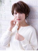 栗色×大人っぽショート/キレイめカジュアル　[30代40代50代]