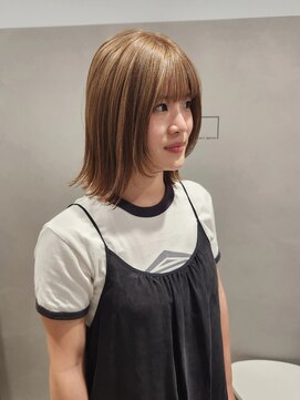 オン(ON) 顔まわりレイヤーカット×ボブ