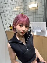 ホロ(hollo)&nbsp;ピンクヘア/ハイトーンボブ/カシスピンク