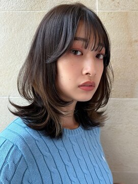 ビュートリアム265(BEAUTRIUM 265) ミディアム/くびれレイヤー/レイヤーカット/顔周りカット/銀座