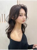 髪質改善＊黒髪カーリーフェミニンロング＊美髪【Zina難波】