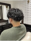 波巻きパーマ