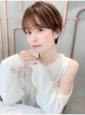 ミニウルフレイヤーカット顔周り前髪韓国ショートボブ/横浜