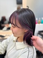 ポール 行徳店&nbsp;くびれボブ×可愛いインナーカラー