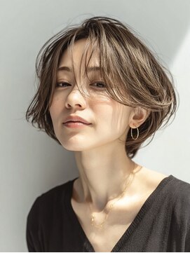 ハーツ(Heart's) ショート×白髪ぼかしカラー