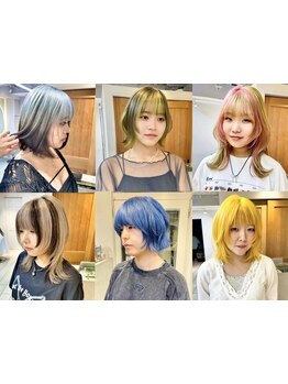 インナーカラーとダブルカラーが人気＊抜け感&透明感&オシャレ度UP[ブリーチ/ケアブリーチ/ダブルカラー]