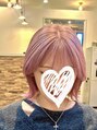 アグヘアーヴィラ 角田2号(Agu hair villa) 先日のお客様＊レイヤーボブ＊ダブルカラー・ピンクベージュ＊