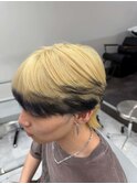フェザーパーマグレーフェザーショートサーフカール波打ちパーマ