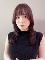 アルバム 銀座(ALBUM GINZA)&nbsp;ダブルカラー顔周りレイヤーロングおくれ毛前髪カット_F51046