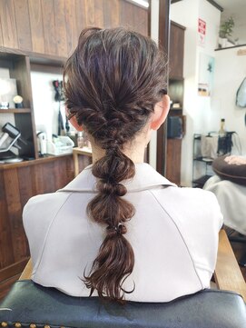 ベースヘアー(BASE hair) 【アップスタイル】編みおろしスタイル♪