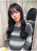 艶髪　黒髪ロング韓国風カラー