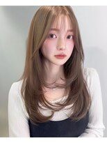 ミシェリー(misherry) ざくっとレイヤー/骨格似合わせレイヤーロング/ミルクティー