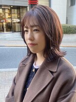 ザザ ZA/ZA 神楽坂&nbsp;ピンクブラウンくびれボブ 〈神楽坂 美容室〉