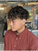 MEN’S HAIR/波巻きツイストスパイラル/リバースセンターパート