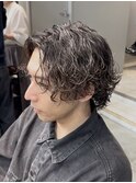 グランジサーフカール縦落ちツイスパフェザーパーマ眉毛渋谷