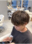 MEN’S HAIR/波巻きツイストスパイラル/リバースセンターパート
