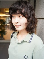 ダブ アオヤマ(DaB AOYAMA)&nbsp;大きめウェーブのドライボブパーマ　外国人風