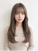 髪質改善ブリーチなしカラー顔まわりレイヤー小顔カット