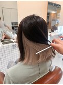 インナーカラー×ホワイトベージュ