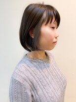 ルアナ ヘアメイク(Luana hair make)&nbsp;ボブにグレイッシュなインナーカラー