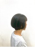 ダークカラー/襟足スッキリ/小頭/小顔ショートグラボブ/40代50代