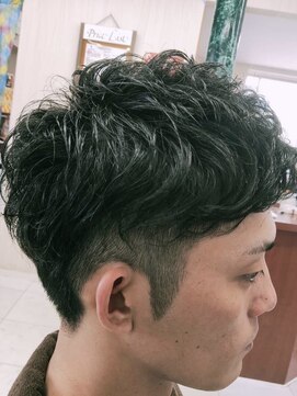 ジャンプ 常盤台(JUMP) アップバングショート×ウェーブパーマ