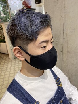 ヘアーサロン デライト(DELIGHT) メンズショートグレイアッシュカラー