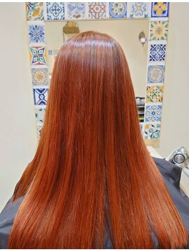 ランプヘアー(LAMP HAIR) ストレートロング☆ブラウンレッド☆ナチュラル大人可愛い