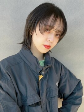 ベイルーム(BAYROOM by HONEY omotesando) 大人可愛い20代30代40代小顔マッシュショート×アッシュブラック