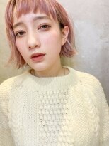 ヘアアンドメイク シークネクスト(HAIR&MAKE SeeK NEXT)&nbsp;【SeeK NEXT 門井】ペールピンク×ニットボブ