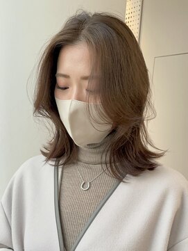 ザックジングウ 表参道(ZACC JINGU) レイヤーボブ/くびれボブ/ベージュカラー