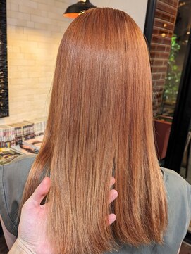 ボアップ(boappu) #オレンジカラー# オレンジベージュ#韓国ヘア#ハイトーン