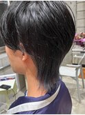 guest Styleインナーカラーアッシュグレー マッシュウルフ