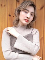 ブゾン(buZon)&nbsp;【buZon ブゾン】くびレイヤー前髪パーマグレーベージュ