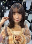 △ウルフカットレイヤーカット姫カットラベンダーグレージュ