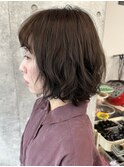 ＊]ふわふわボブ大人女子可愛い前髪くるくるパーマボブ30代40代3