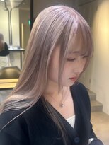ベレーザ 渋谷(BELEZA)&nbsp;10924韓国ホワイトブロンドハイライトカラー艶髪細めハイライト
