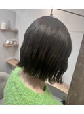 【Hitomi】オリーブアッシュ×切りっぱなしボブ