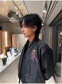 柔らかいメンズシークレットパーマ/センターパートショートヘア