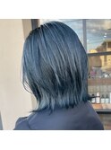 イルミナカラー/カラー/ブルーブラック/レイヤーボブ